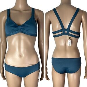New Vitamin A Mia Bralette Top & Emelia Triple Strap Bottom Bikini Set
